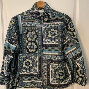 Allison Daley Blue and Green Patterned Jacket